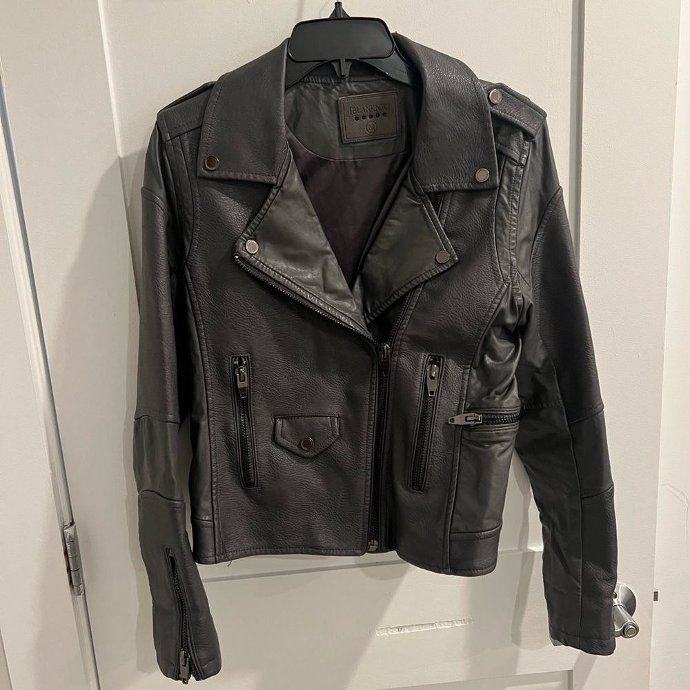 Graphite Blank NYC Moto Jacket